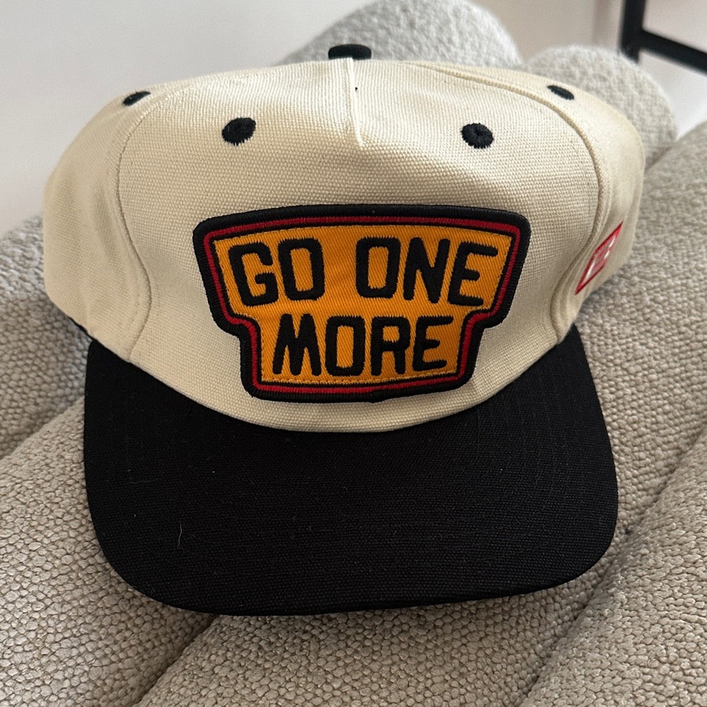 Go One More Black and Cream Hat